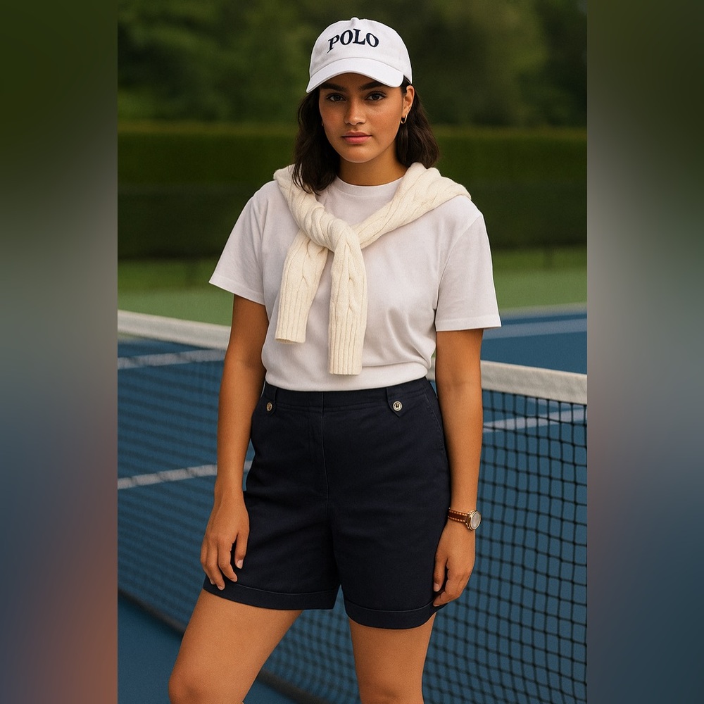 Shorts Ralph Lauren Navy Blue Shorts Tailored Fit